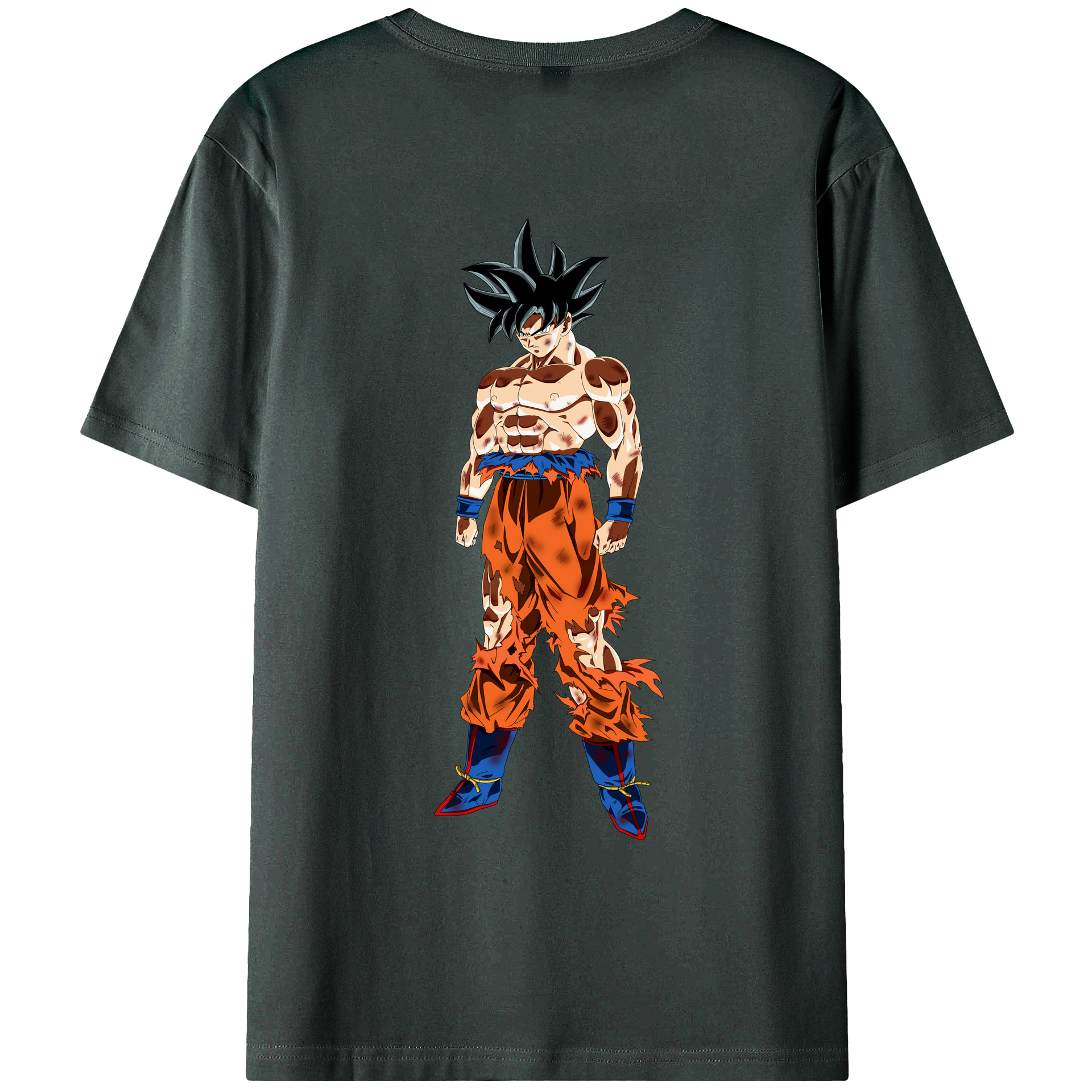 （画像用） ドラゴンボール 孫悟空（そん ごくう）Son Goku カカロット DRAGON BALL Kakarotto 綿100％ メンズ半袖Tシャツ（バックプリント） 通気性